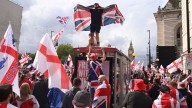 What is the significance of the largest far-right rally to be held in UK?