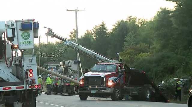 Crash shuts down section of Route 202 in Pembroke
