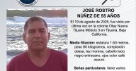 Se busca a José Rostro Núñez de 55 años