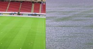 La ESPECTACULAR transformación de la cancha del Estadio Akron; quedó seco en MINUTOS a pesar de la tormenta (VIDEO)