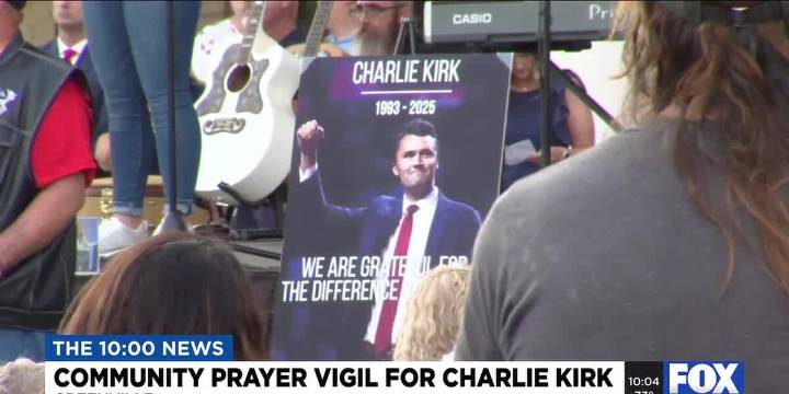 Community prayer vigil for Charlie Kirk in Greenville