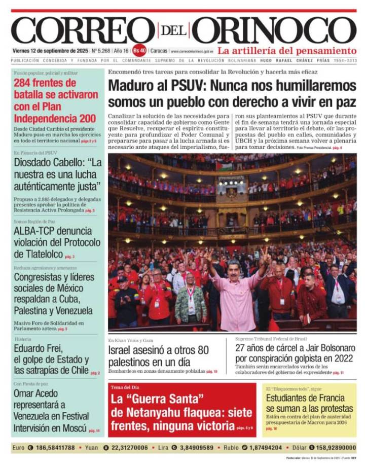 Edición Impresa Correo del Orinoco N° 5.268