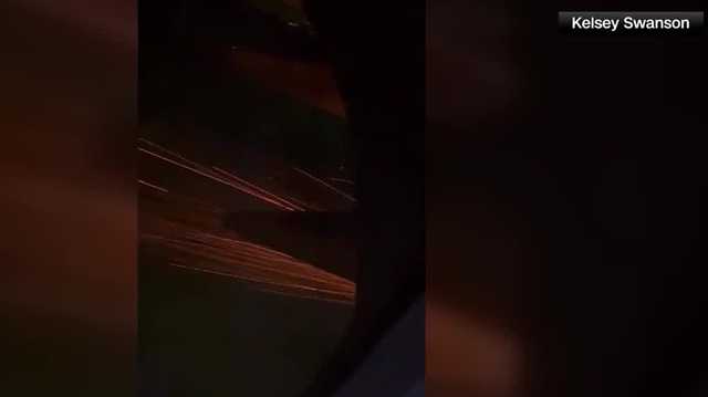 Flight to Sacramento turns around after sparks fly from engine