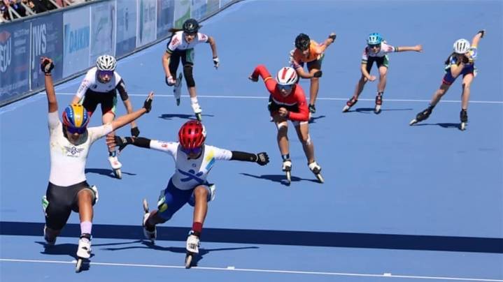 Venezolana acumula 11 títulos en patinaje de velocidad
