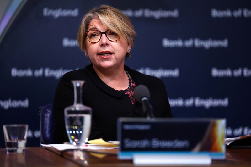 Keeping interest rates high for too long is risky, BoE's Breeden says