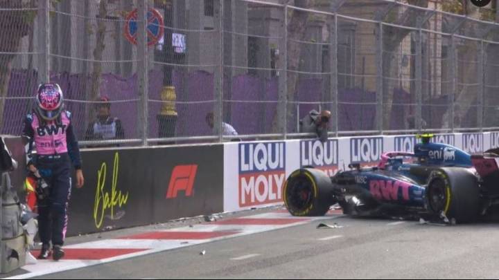 Franco Colapinto se golpeó después del despiste de Pierre Gasly y se manchó un gran sábado del argentino