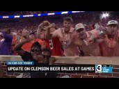 Update on Clemson beer sales at games
