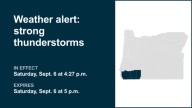 Update: Look for nickel-sized hail with thunderstorms in Oregon Saturday – winds gusting up to 40 mph