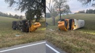 Driver, monitor hospitalized after school bus flips multiple times in NKY
