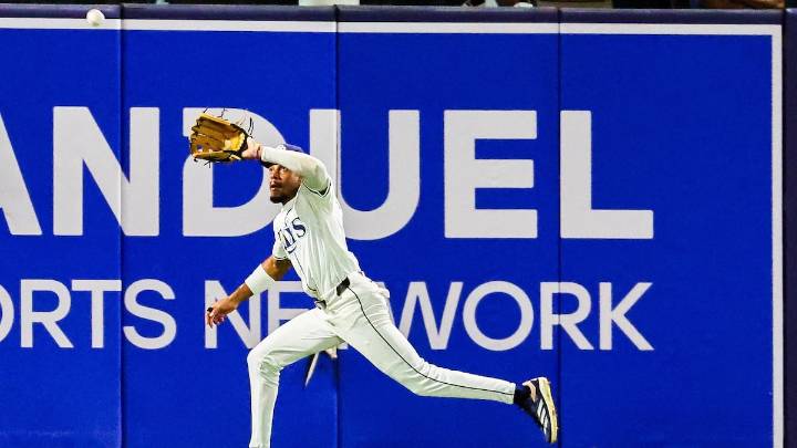 A blur on the bases, Chandler Simpson’s catching on in the outfield
