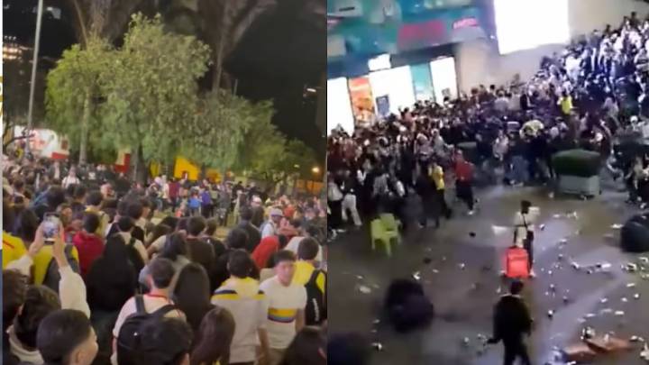 Videos | Brutal riña en Bogotá entre hinchas de Colombia y Venezuela durante transmisión del partido - Semana