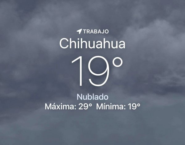 Amanece lluvioso con temperatura de 19 grados centígrados