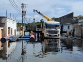 Instalan estación de bombeo auxiliar para iniciar el drenaje de las aguas del río Orinoco