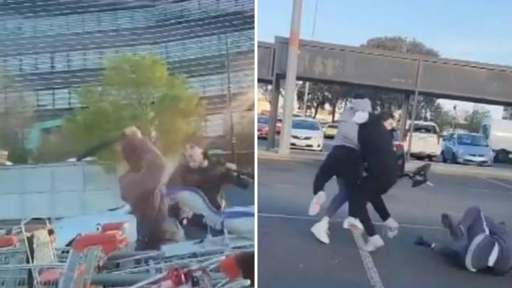 Melbourne machete brawl: Violent fight breaks out at Broadmeadows Central just weeks after machete ban