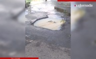 Encharcamiento de aguas negras en la Col. San Rafael lleva medio año sin reparación