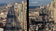 El impactante antes y después de Gaza tras dos años de bombardeos