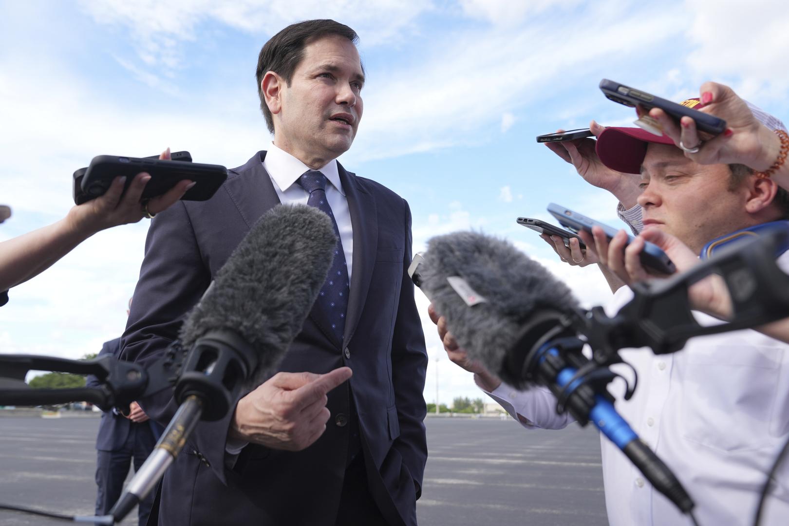 Secretary Rubio speaks on US military strike on a drug vessel as he departs for Mexico