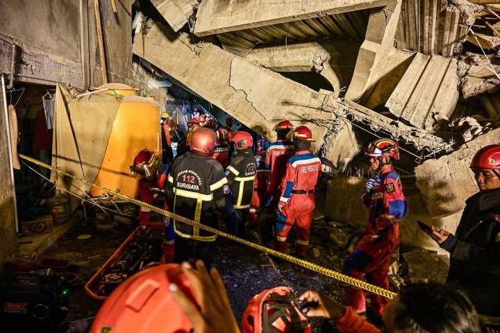 Dozens of students trapped after school collapses in Indonesia, officials say