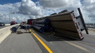 Semi-truck overturns on Florida Turnpike, blocking southbound exit ramp in Orange County: FHP