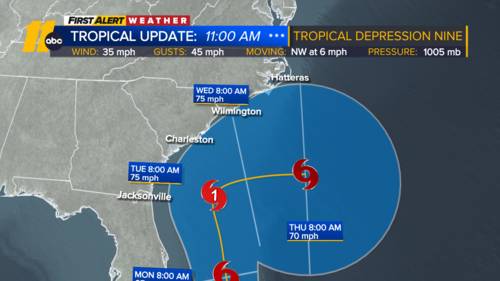 Forecast tropical storm may bring flooding, wind to Carolinas next week