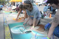 Pastels color downtown Loveland while supporting Alternatives to Violence