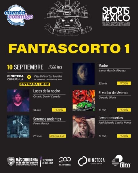 Cineteca Chihuahua presenta funciones del Festival Internacional de Cortometrajes de México