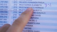 A Karina Milei le pusieron 3% junto al nombre en el padrón de la escuela donde votó