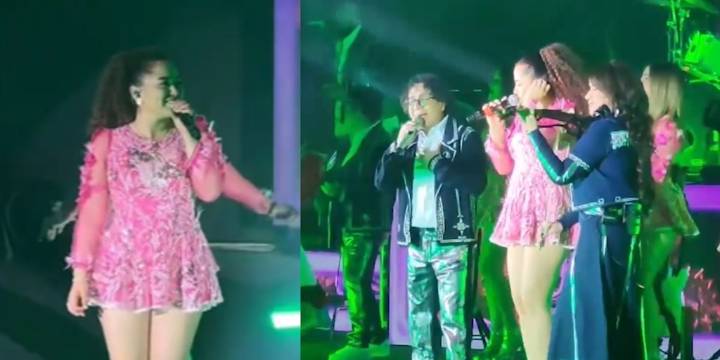 Ana Lucía Urbina de Corazón Serrano se olvida la letra durante concierto de Antología