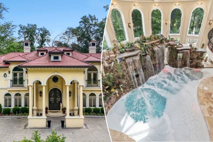 This NJ mansion has an indoor waterfall