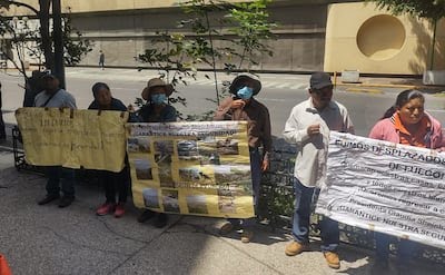Desplazados de #Oaxaca protestan en la CDMX; exigir a autoridades federales garantizar retorno seguro a Buena Vista, Yosondúa