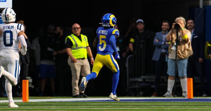 Tutu Atwell makes a late 88-yard TD catch, and Rams rally past Colts 27