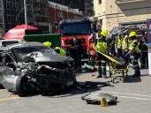 Feria de Emergencia y Seguridad por Fiestas Patrias: organismos demostraron su trabajo en simulacro de accidente en Valparaíso