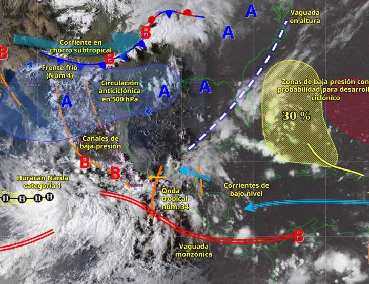 Clima en México hoy 24 de septiembre de 2025: Continuarán las lluvias en estos estados