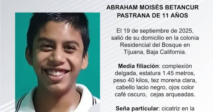 Se busca a Abraham Moisés Betancur Pastrana de 11 años