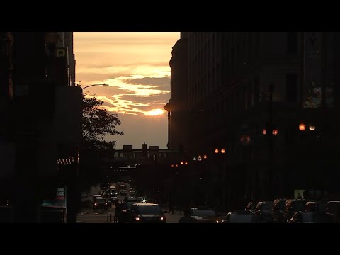 Chicagohenge appears in sky above downtown