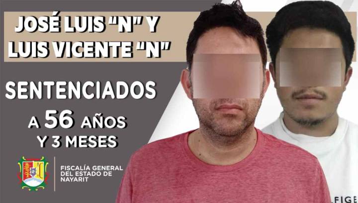 Sentencian a más de 56 años de prisión a José Luis y Luis Vicente por secuestro