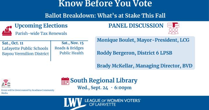 League of Women Voters will host informational panel ahead of early voting