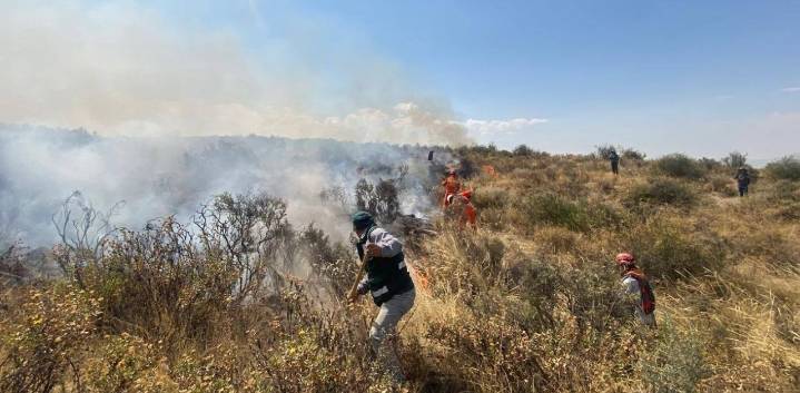Arequipa: Controlan incendio forestal que se registró en las faldas del volcán Misti