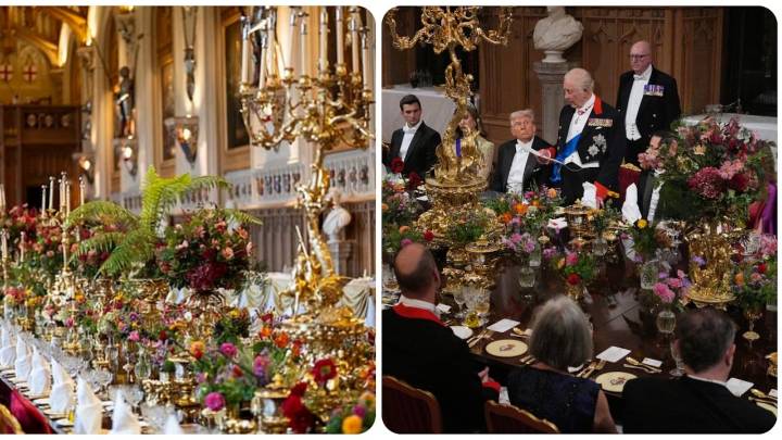 Así fue la ostentosa visita de Trump al castillo de Windsor: imágenes de la cena y los honores que adornaron la jornada