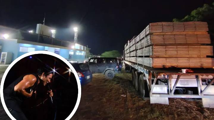 Más de 150 toneladas de escenario para el concierto de Chayanne; empieza montaje en el Estadio Tamaulipas