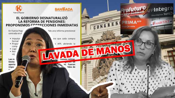 Fujimoristas se lavan las manos: Fuerza Popular acusa al Ejecutivo de desnaturalizar la ley de las AFP