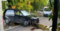 Conductor se da a la fuga tras choque de camioneta en Tamasopo