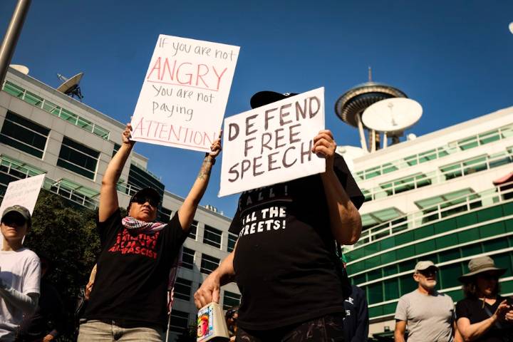 'Gimme my Jimmy.' Seattle protesters condemn KOMO, Sinclair's refusal to air Kimmel