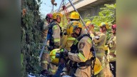 Crews rescue injured man trapped in Boyle Heights manhole after 15