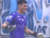 El gol del arquero de San Telmo ante Gimnasia de Jujuy: Joaquín Enrico sacó de volea y la clavó de arco a arco