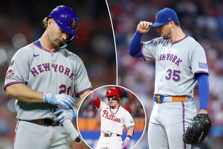 Mets' losing streak hits five as familiar woes bite again in blowout loss to Phillies