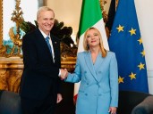 José Antonio Kast se reunió con Giorgia Meloni en Roma para abordar el combate a la inmigración ilegal