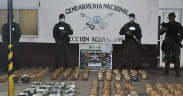 Gendarmería incautó 175 kilos de marihuana tras un enfrentamiento en Aguas Blancas