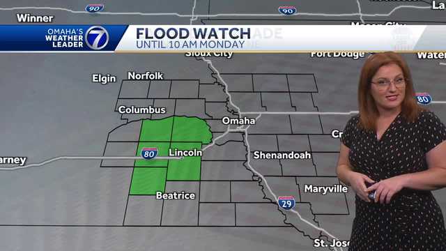 Wet Labor Day, flood concerns for eastern Nebraska