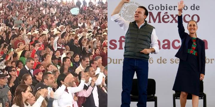 Esteban Villegas, gobernador priista de Durango, pide ovación de pie para Sheinbaum: “Soy claudista”